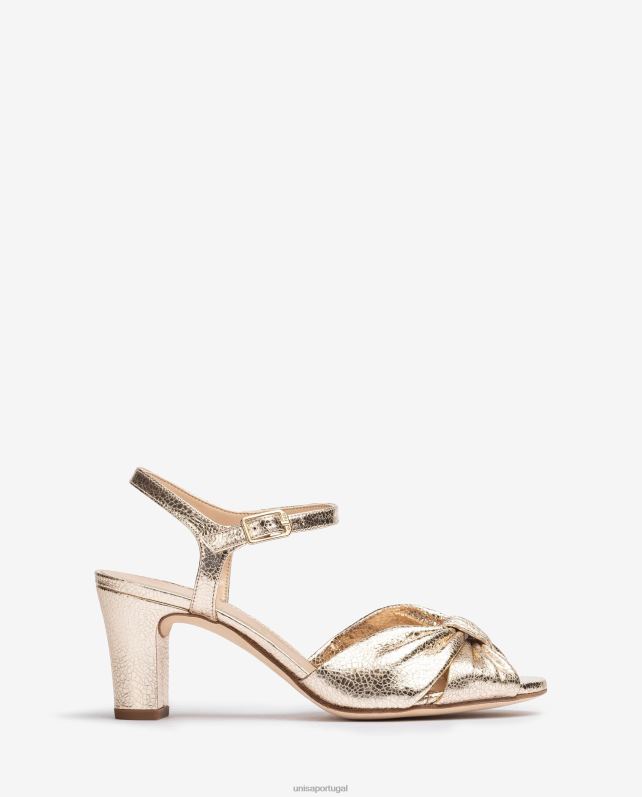 Unisa sandália smart com efeito metalizado mulheres 6V2Z6175 moda