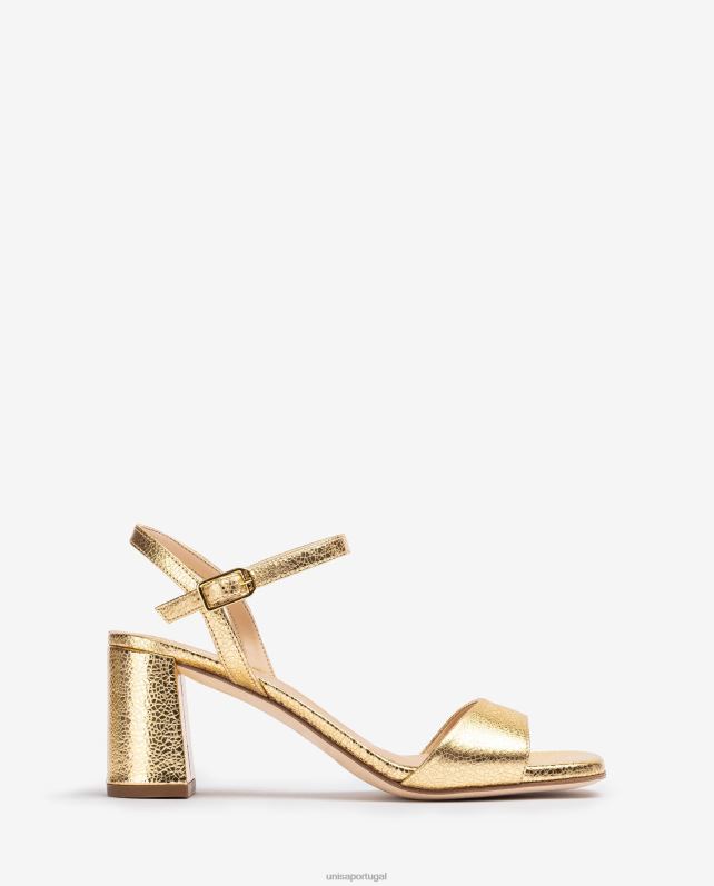 Unisa sandália sola quadrada mulheres 6V2Z6198 ouro