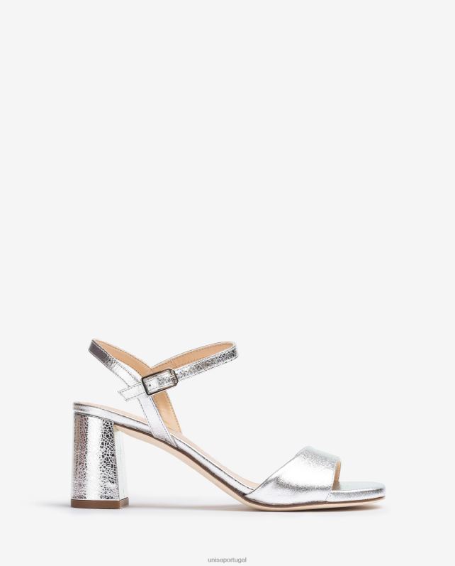 Unisa sandália sola quadrada mulheres 6V2Z6199 prata