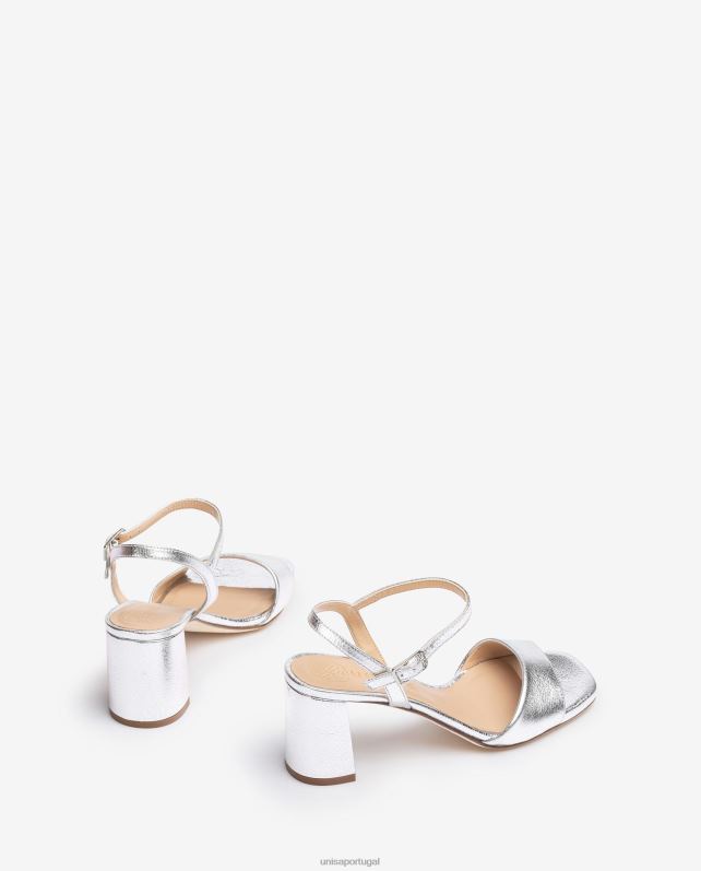 Unisa sandália sola quadrada mulheres 6V2Z6199 prata