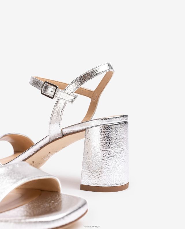 Unisa sandália sola quadrada mulheres 6V2Z6199 prata
