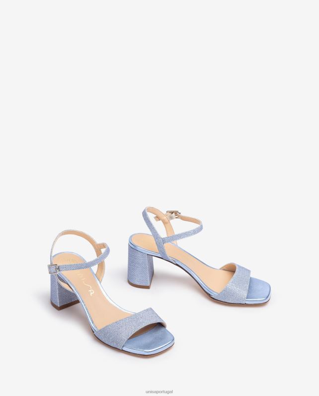 Unisa sandália sola quadrada mulheres 6V2Z6201 azul