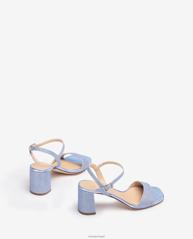 Unisa sandália sola quadrada mulheres 6V2Z6201 azul