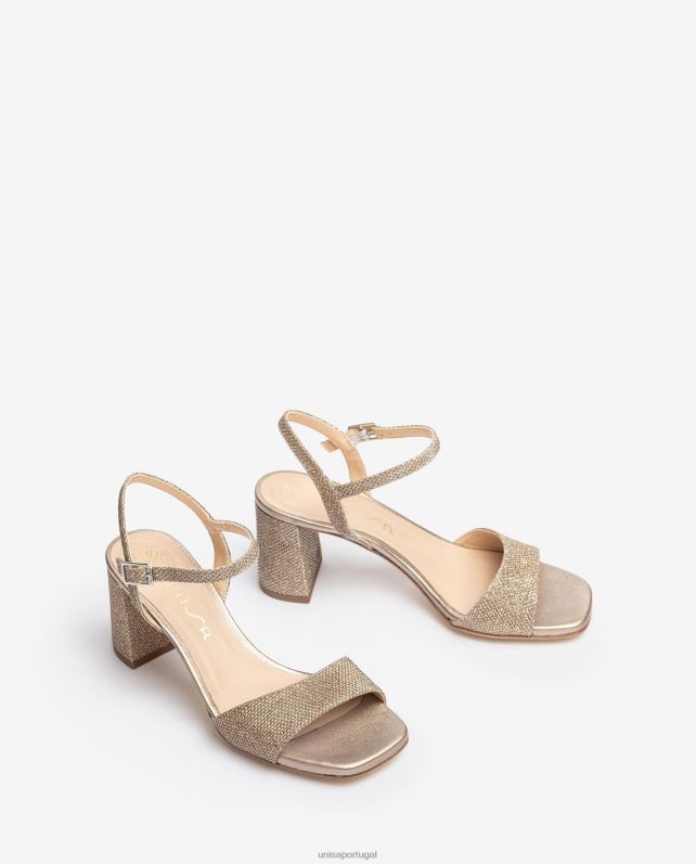 Unisa sandália sola quadrada mulheres 6V2Z6202 bronze