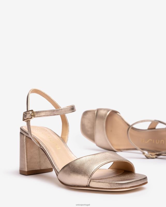 Unisa sandália sola quadrada mulheres 6V2Z6207 bronze