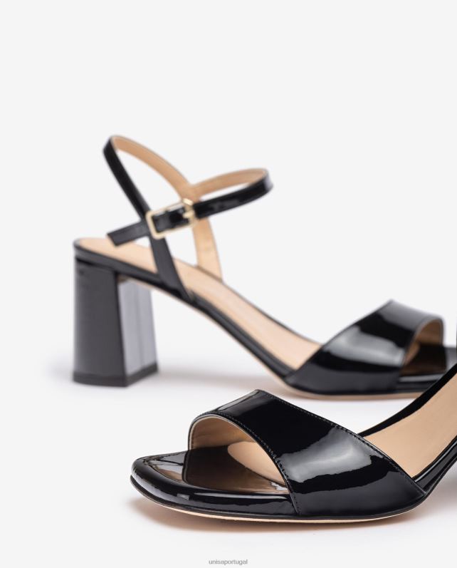 Unisa sandália sola quadrada mulheres 6V2Z6208 preto