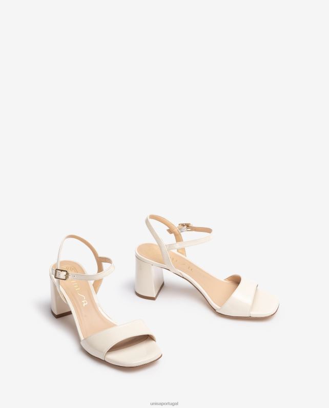 Unisa sandália sola quadrada mulheres 6V2Z636 branco