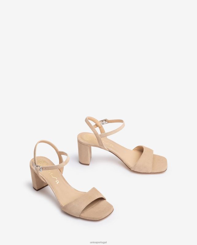 Unisa sandália sola quadrada mulheres 6V2Z6417 bege
