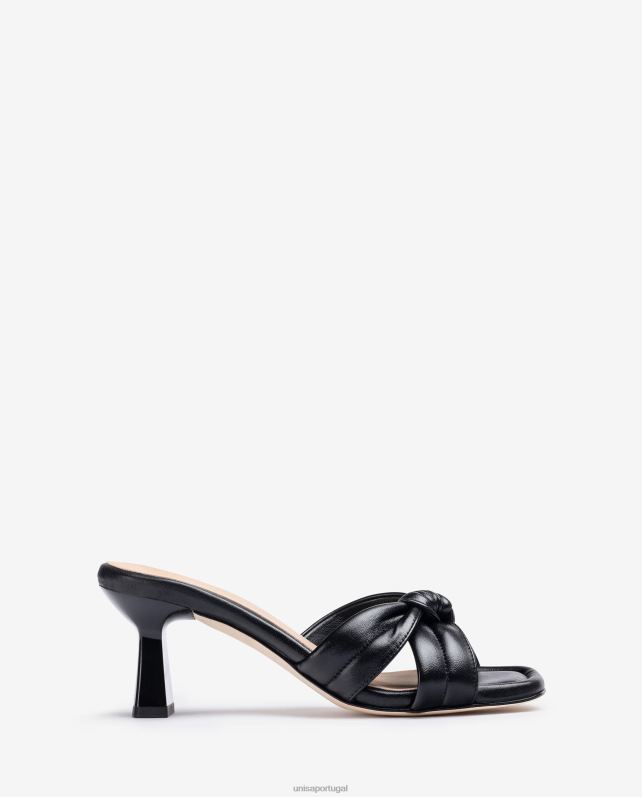 Unisa sandália tira amarrada mulheres 6V2Z6307 preto