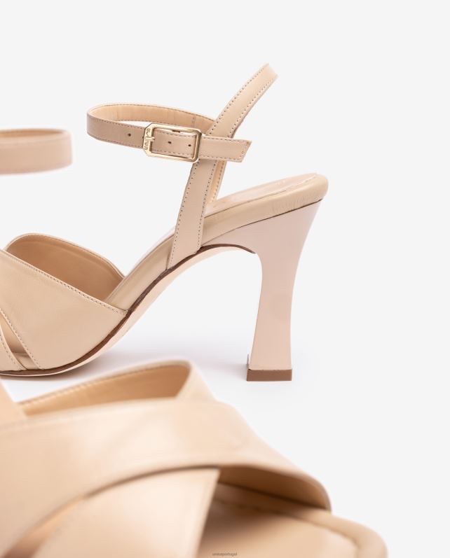 Unisa sandália tira cruzada mulheres 6V2Z6271 bege