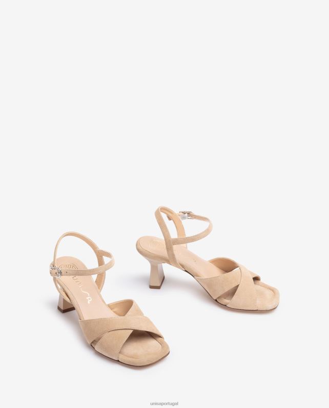 Unisa sandália tira cruzada mulheres 6V2Z6313 bege