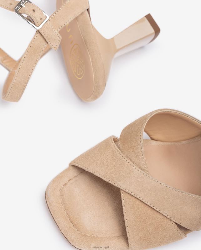 Unisa sandália tira cruzada mulheres 6V2Z6313 bege