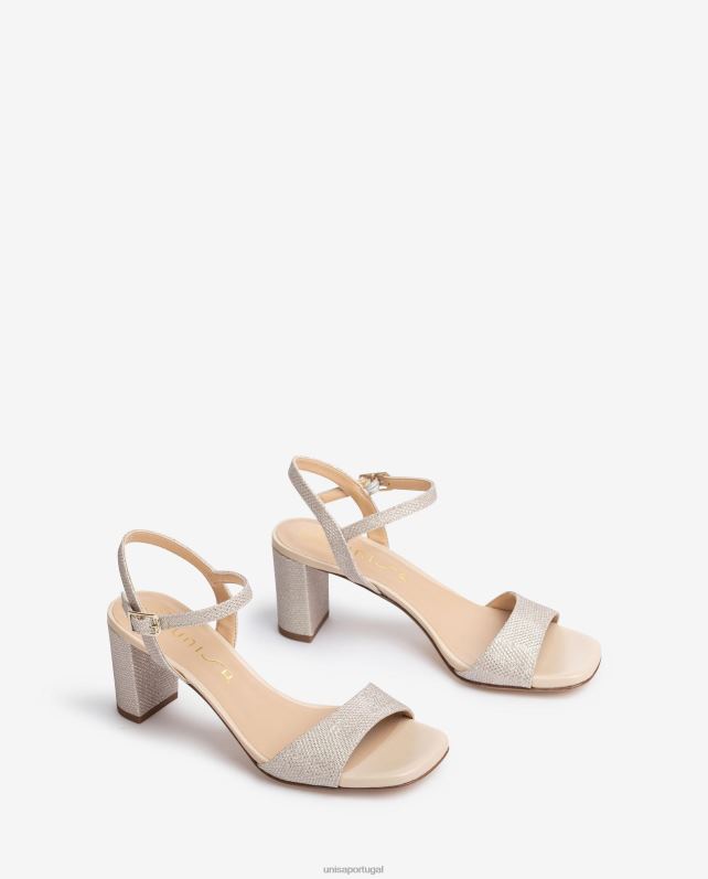 Unisa sandálias de dedo quadrado mulheres 6V2Z6394 ouro