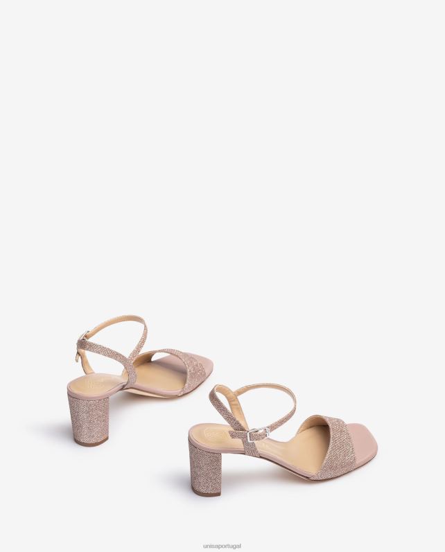 Unisa sandálias de dedo quadrado mulheres 6V2Z6396 rosa