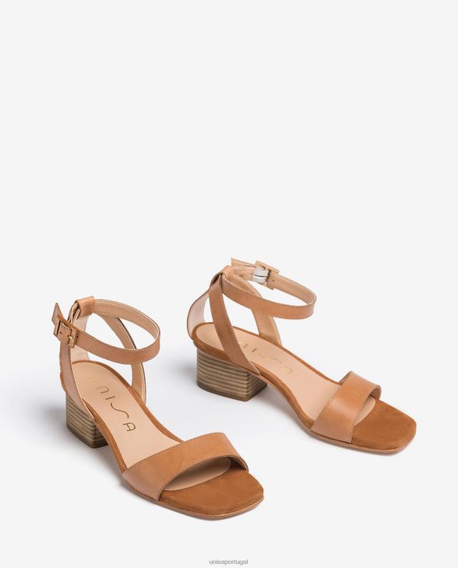 Unisa sandálias de salto largo mulheres 6V2Z6380 marrom