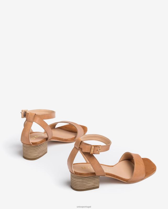 Unisa sandálias de salto largo mulheres 6V2Z6380 marrom
