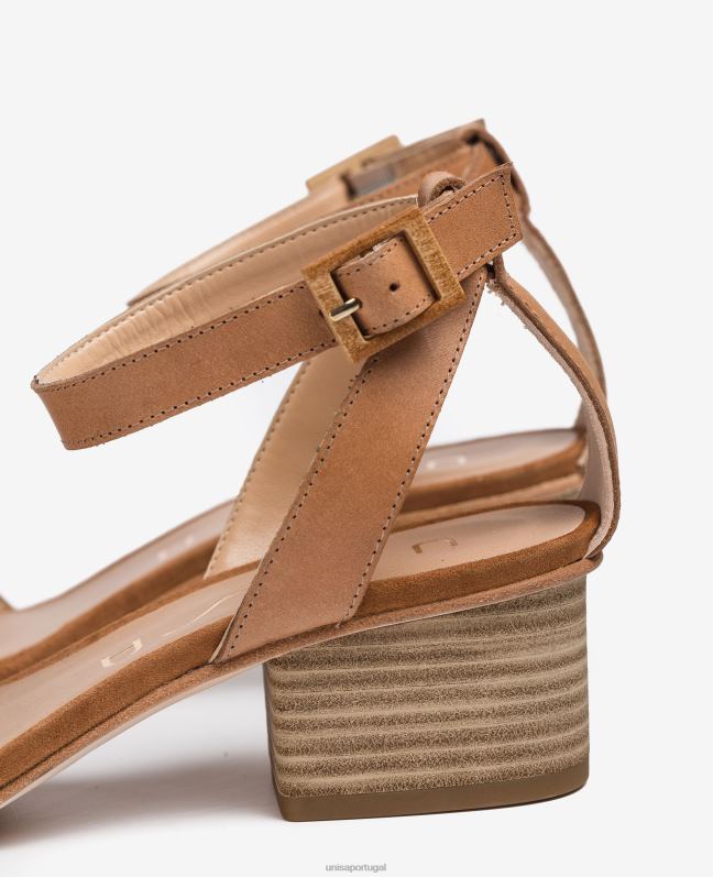 Unisa sandálias de salto largo mulheres 6V2Z6380 marrom