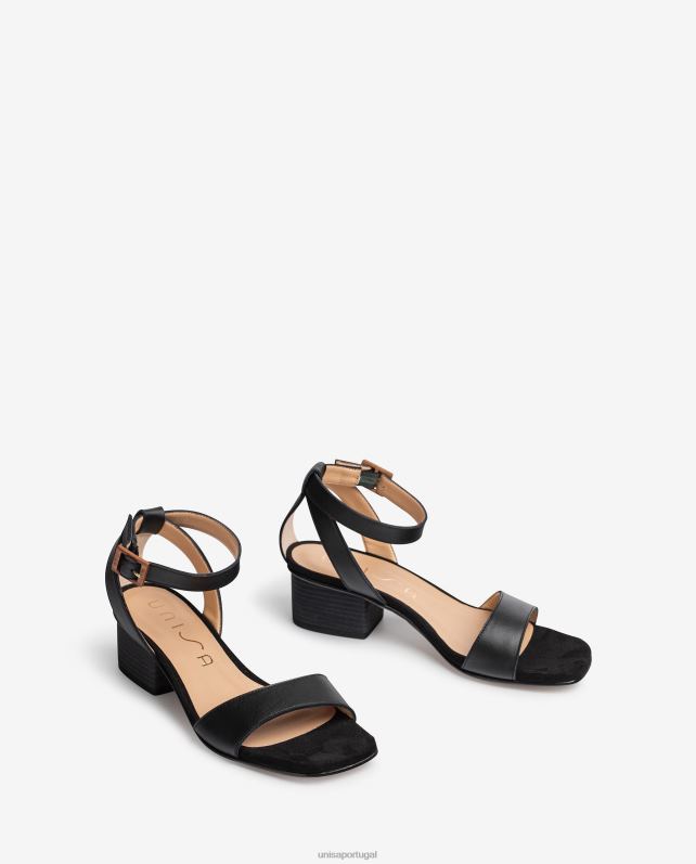 Unisa sandálias de salto largo mulheres 6V2Z6381 preto