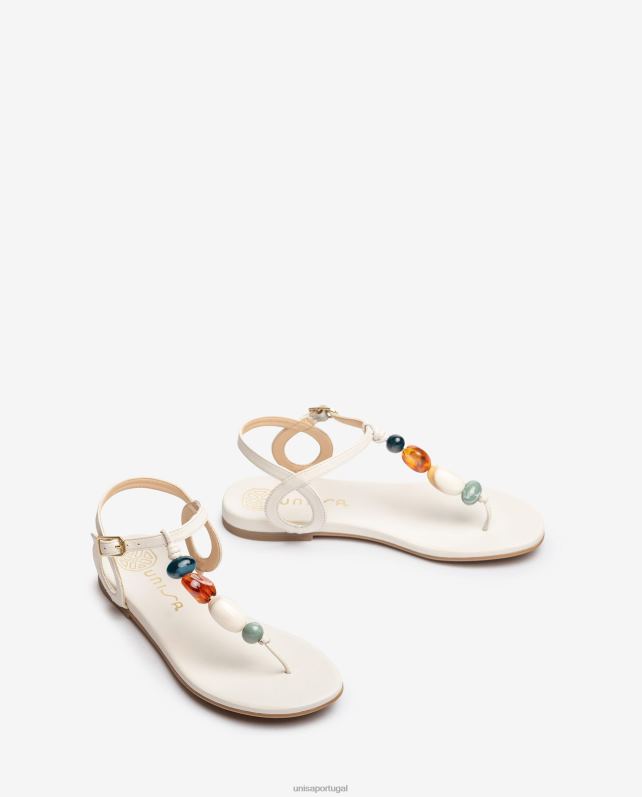 Unisa sandália biqueira com detalhe mulheres 6V2Z6112 branco