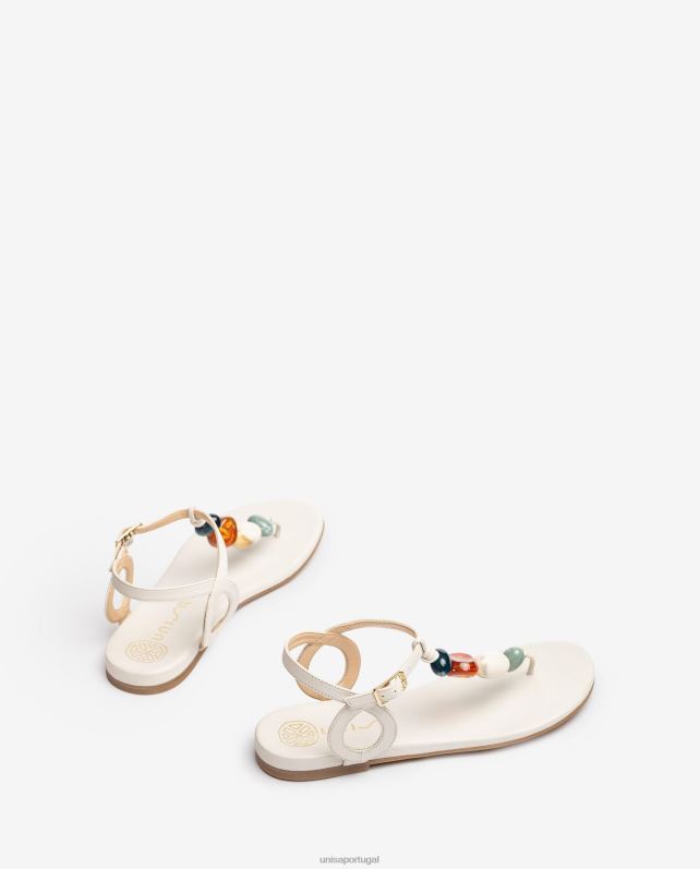 Unisa sandália biqueira com detalhe mulheres 6V2Z6112 branco