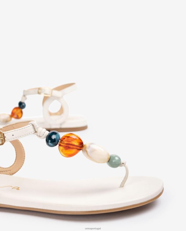 Unisa sandália biqueira com detalhe mulheres 6V2Z6112 branco