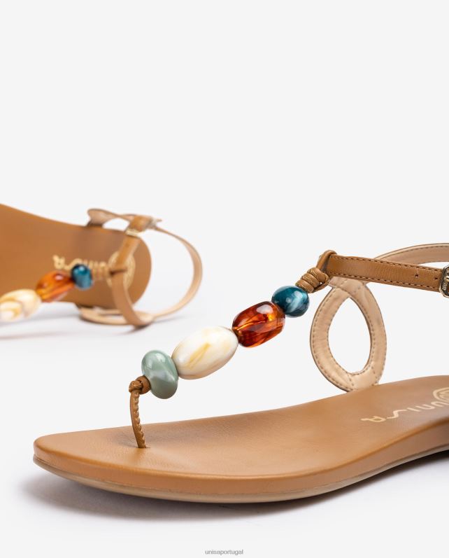 Unisa sandália biqueira com detalhe mulheres 6V2Z646 marrom