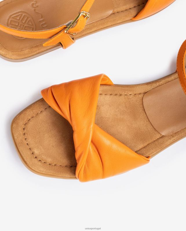 Unisa sandália com gáspea acolchoada mulheres 6V2Z678 laranja