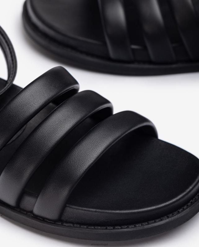 Unisa sandália com sola combinando mulheres 6V2Z6356 preto