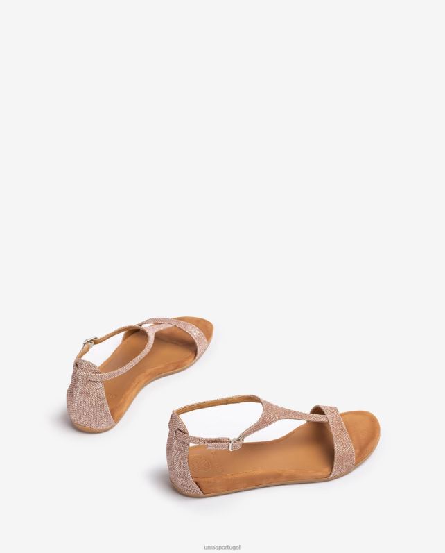 Unisa sandália com tira no peito do pé mulheres 6V2Z675 rosa