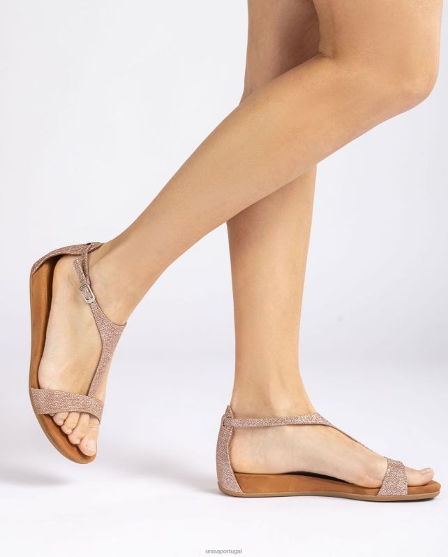 Unisa sandália com tira no peito do pé mulheres 6V2Z675 rosa