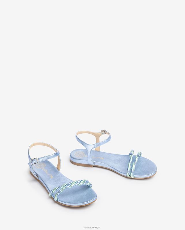 Unisa sandália com tiras em espiral mulheres 6V2Z641 azul