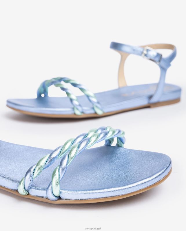 Unisa sandália com tiras em espiral mulheres 6V2Z641 azul