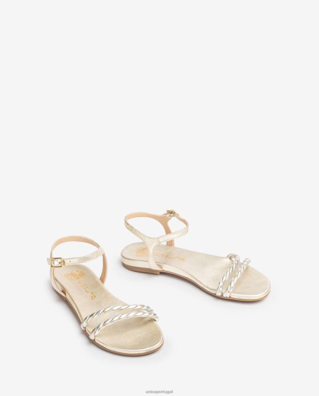 Unisa sandália com tiras em espiral mulheres 6V2Z642 ouro
