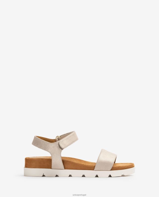 Unisa sandálias com tira de gancho e laço mulheres 6V2Z6411 moda