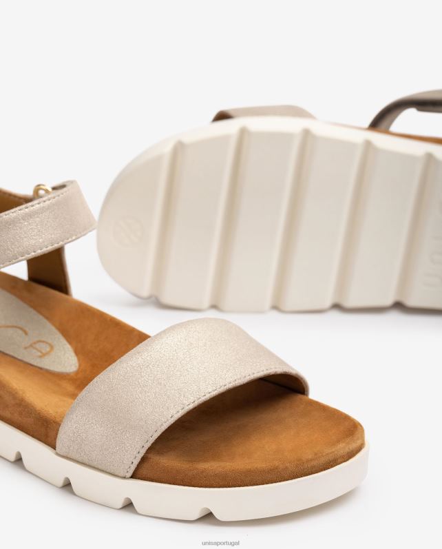 Unisa sandálias com tira de gancho e laço mulheres 6V2Z6411 moda