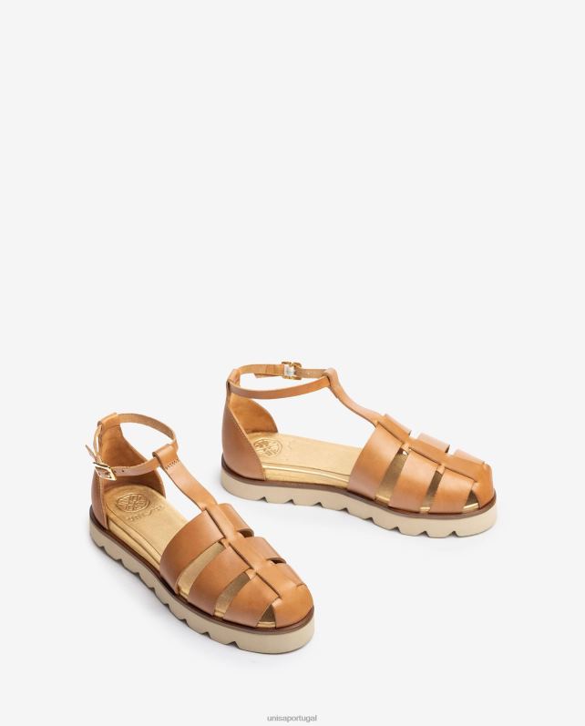 Unisa sapatos de geléia de couro mulheres 6V2Z6116 moda