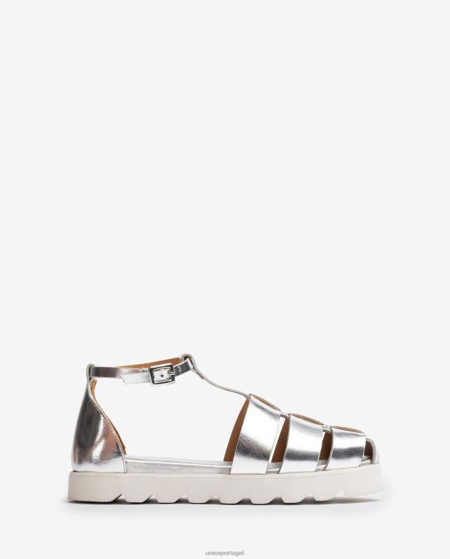 Unisa sapatos de geléia de efeito metálico mulheres 6V2Z6115 moda