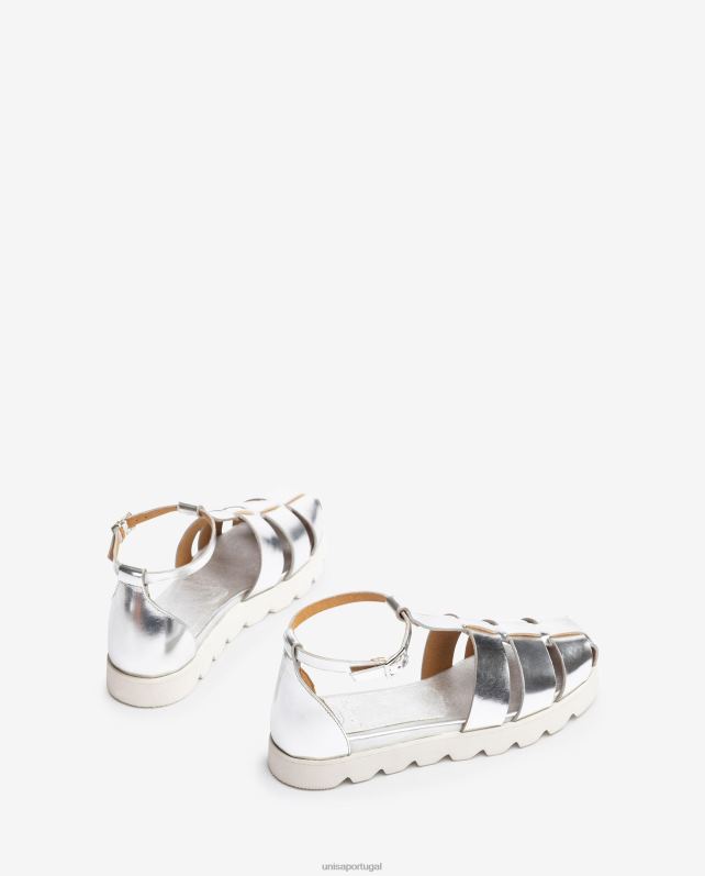 Unisa sapatos de geléia de efeito metálico mulheres 6V2Z6115 moda