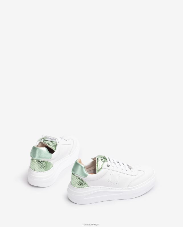 Unisa sapatilha de couro com sola maxi mulheres 6V2Z6662 branco