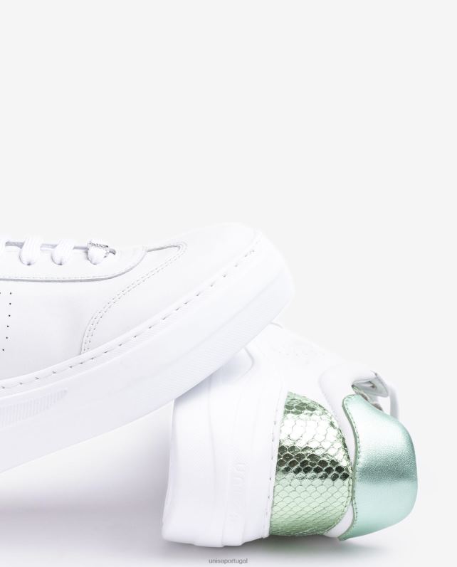 Unisa sapatilha de couro com sola maxi mulheres 6V2Z6662 branco