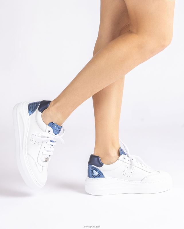 Unisa sapatilha de couro com sola maxi mulheres 6V2Z6663 branco