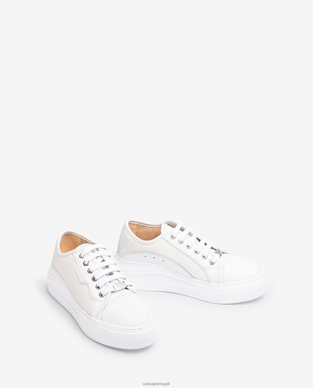 Unisa sapatilha em tecido mulheres 6V2Z6658 branco