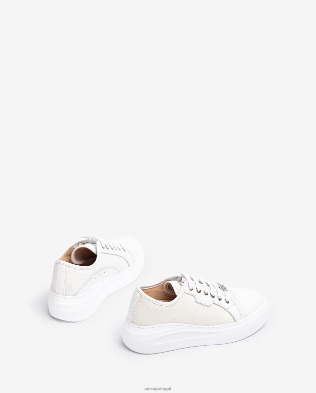 Unisa sapatilha em tecido mulheres 6V2Z6658 branco