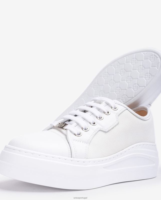 Unisa sapatilha em tecido mulheres 6V2Z6658 branco