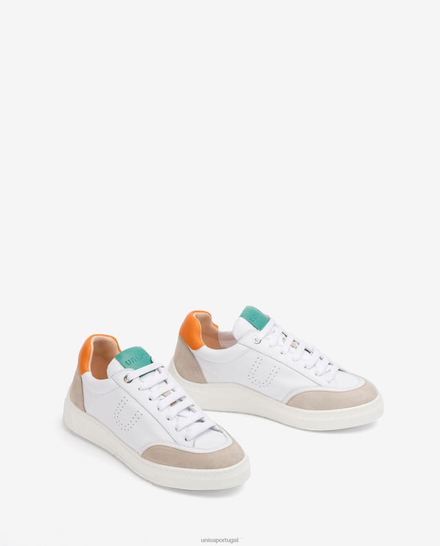 Unisa sapato esportivo contrastante unissex 6V2Z6666 branco