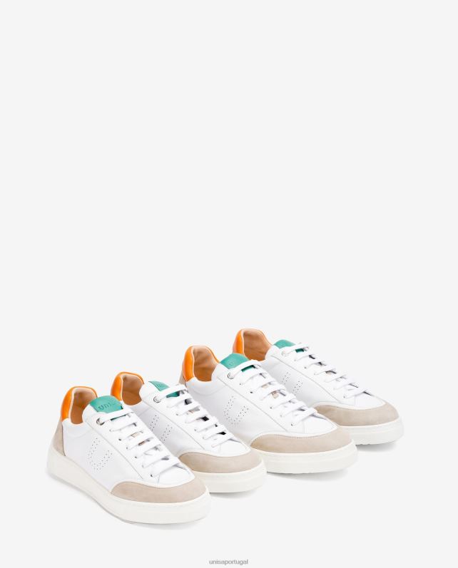 Unisa sapato esportivo contrastante unissex 6V2Z6666 branco