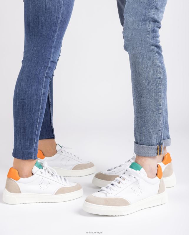 Unisa sapato esportivo contrastante unissex 6V2Z6666 branco