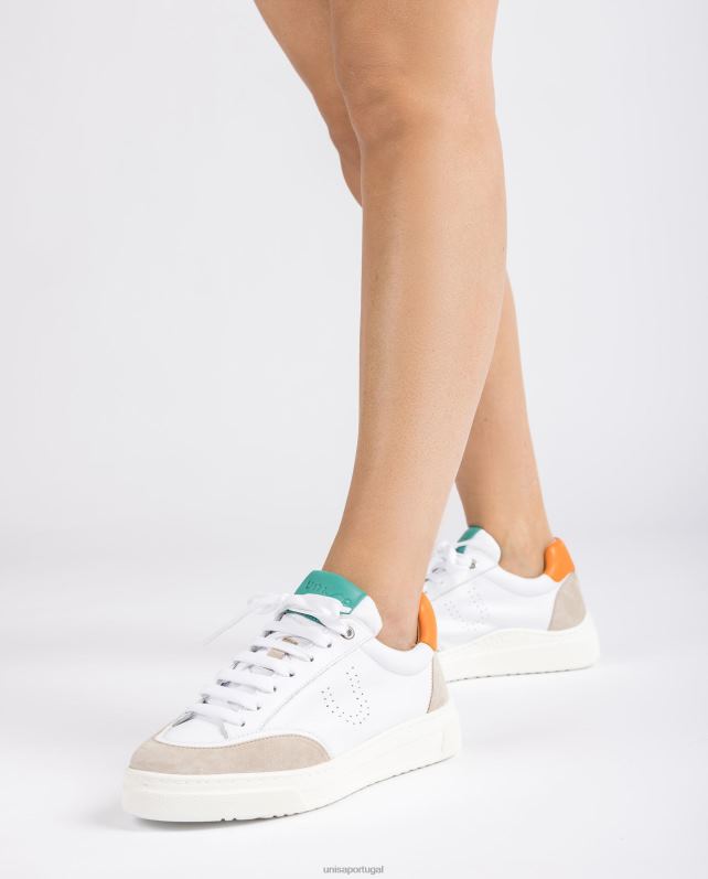 Unisa sapato esportivo contrastante unissex 6V2Z6666 branco