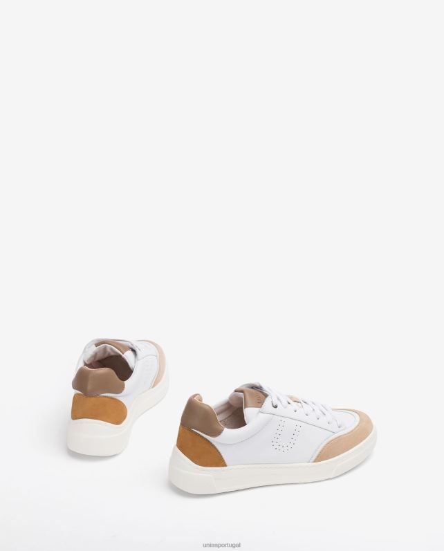 Unisa sapato esportivo contrastante unissex 6V2Z6667 branco