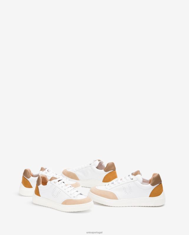 Unisa sapato esportivo contrastante unissex 6V2Z6667 branco